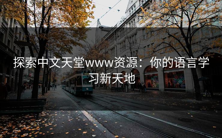 探索中文天堂www资源：你的语言学习新天地